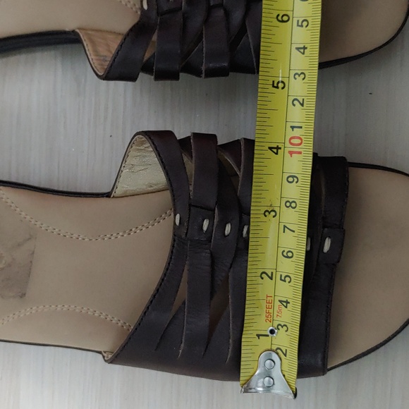 DOCKERS Brown Leather Slip On Sandals Flats Slides Women's - Picture 6 of 6